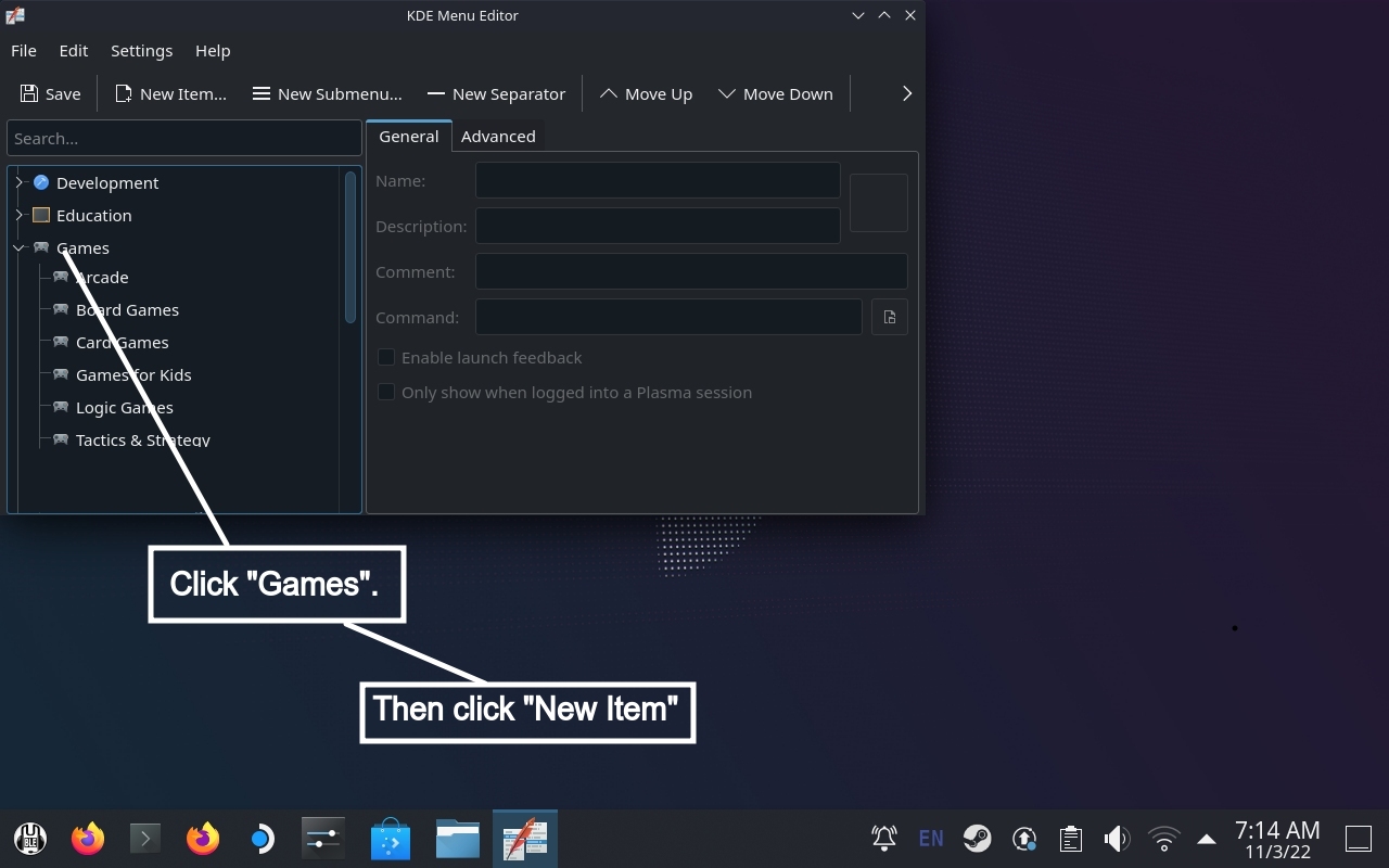 Click "Games".